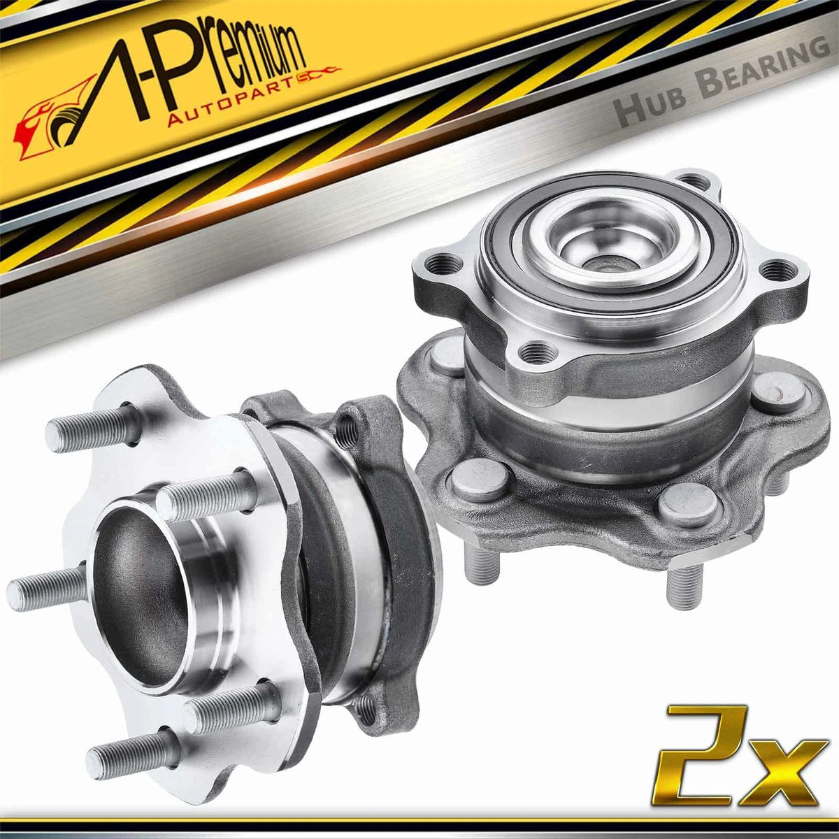 2X Rear Wheel Hub & Bearing Assembly for Nissan Altima Murano (FWD)