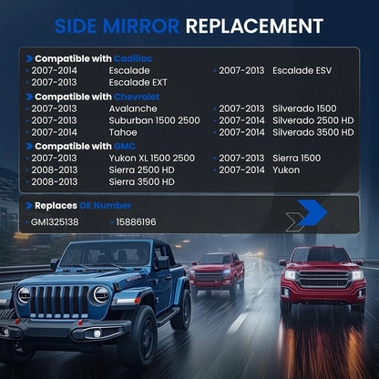 Heated Mirror Glass for Silverado 1500/Avalanche (2007-2013)