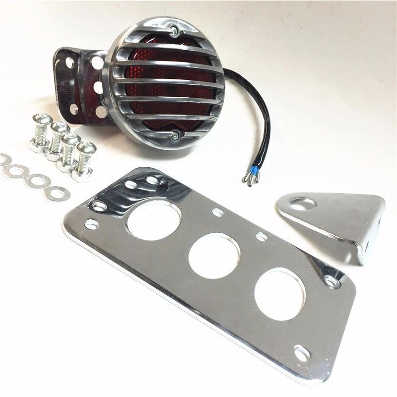 License Plate Holder Bracket Tail Light for Harley Softail (Chrome)
