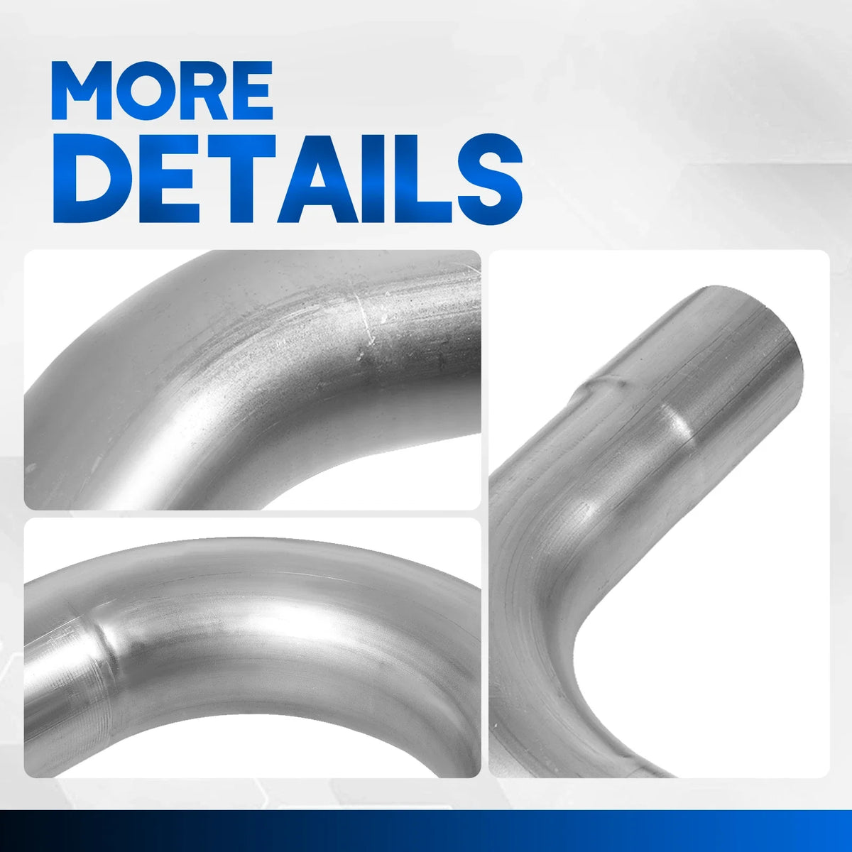 Universal Fit 16Pcs 2.25" OD Mandrel Bend Mild Steel Exhaust Pipes