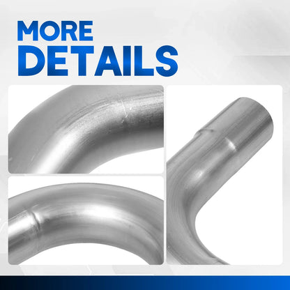 Universal Fit 16Pcs 2.25" OD Mandrel Bend Mild Steel Exhaust Pipes
