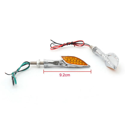 LED Turn Signals - Chrome Skeleton Hand for Universal Motorcycle