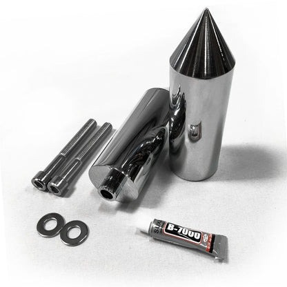Chrome Spike Extended Frame Slider Protector for Yamaha YZF 600R (1996–2007)