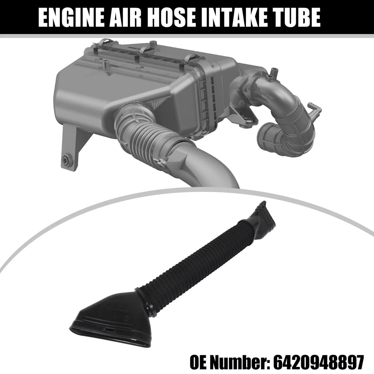 Engine Air Hose Intake Tube 6420948897 for Mercedes-Benz ML350 (2012–2014)
