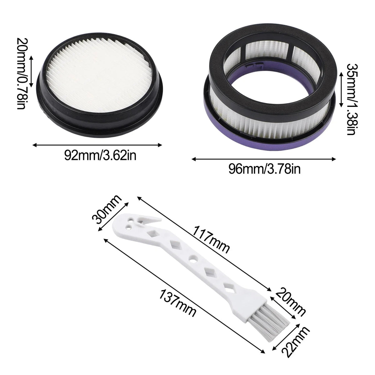 Vacuum Cleaner Filter Replacement for Anyson Stars 5 (Washable, Reusable)