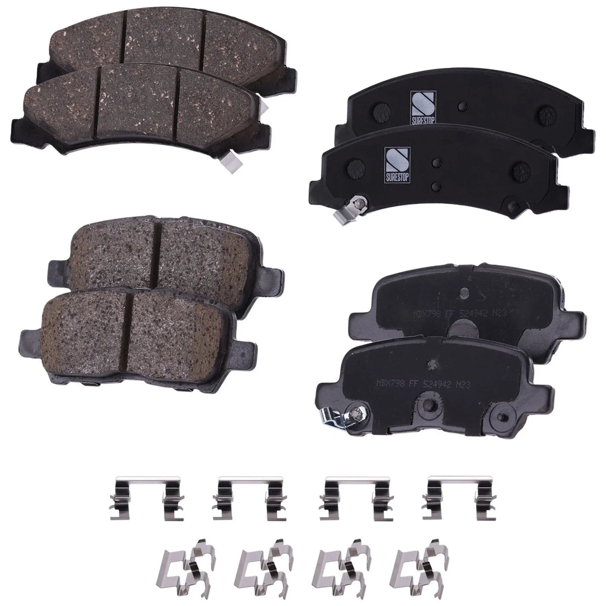 4-Piece Brake Pads for Chevy Impala Limited 2014-2016
