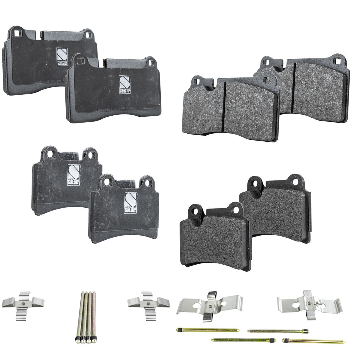 Front and Rear Brake Pads Set 2 Piston for Volkswagen Touareg 2006-2010