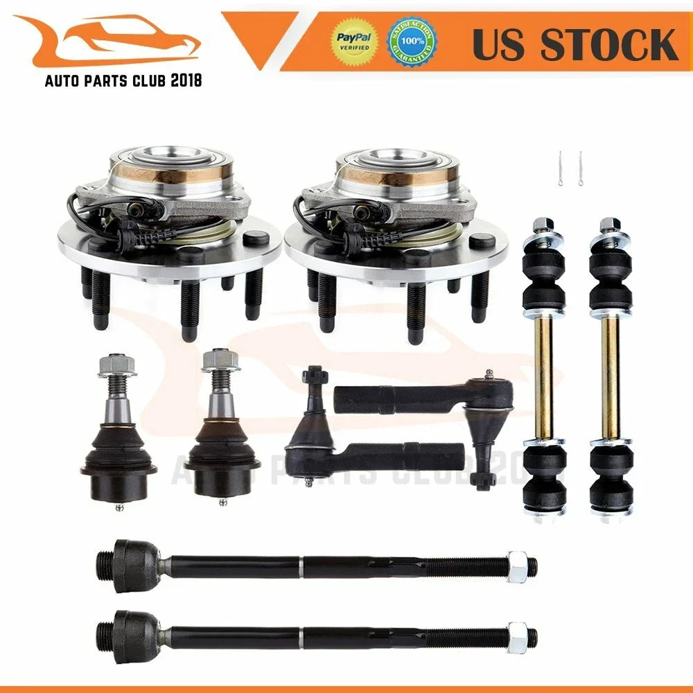 Set of 10 Front Tie Rod Ends & Sway Bar Kit for GMC Yukon (2007–2014)