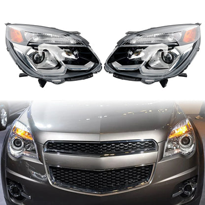2-Piece Halogen Headlight Assembly for 2016-2017 Chevy Equinox