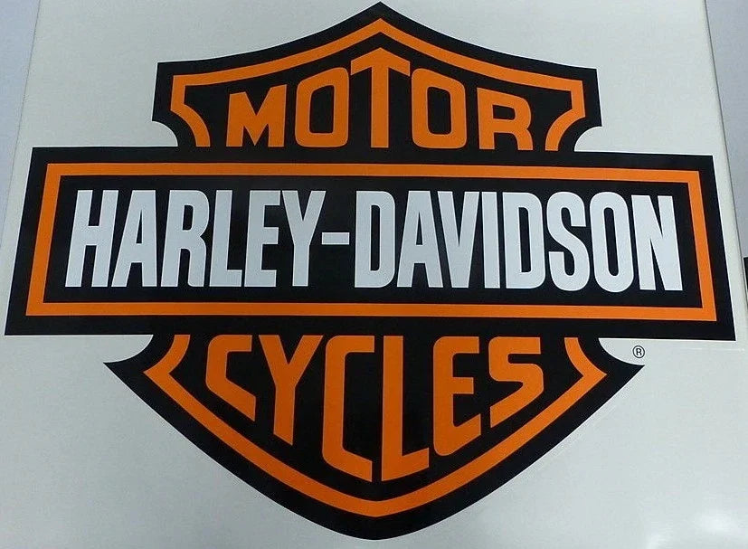 Harley-Davidson Decal Orange Bar & Shield Logo X-Large 29x37 Inch (CG4310)
