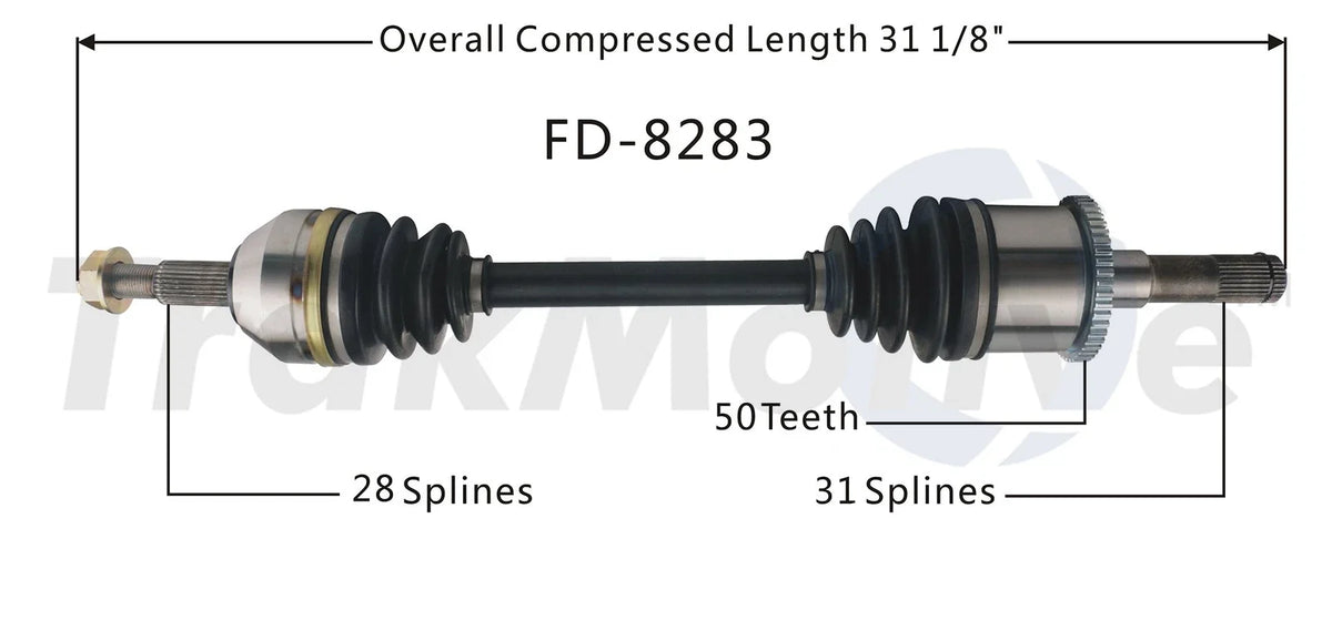 CV Axle Shaft for Ford Mustang SVT Cobra (2001) FD8283
