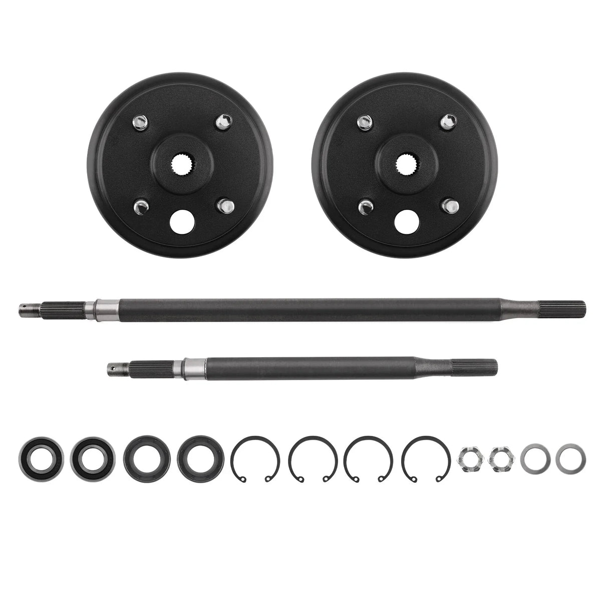 Rear Axle and Brake Hub Drum Assembly Kit for EZGO Gas (1982–1993)