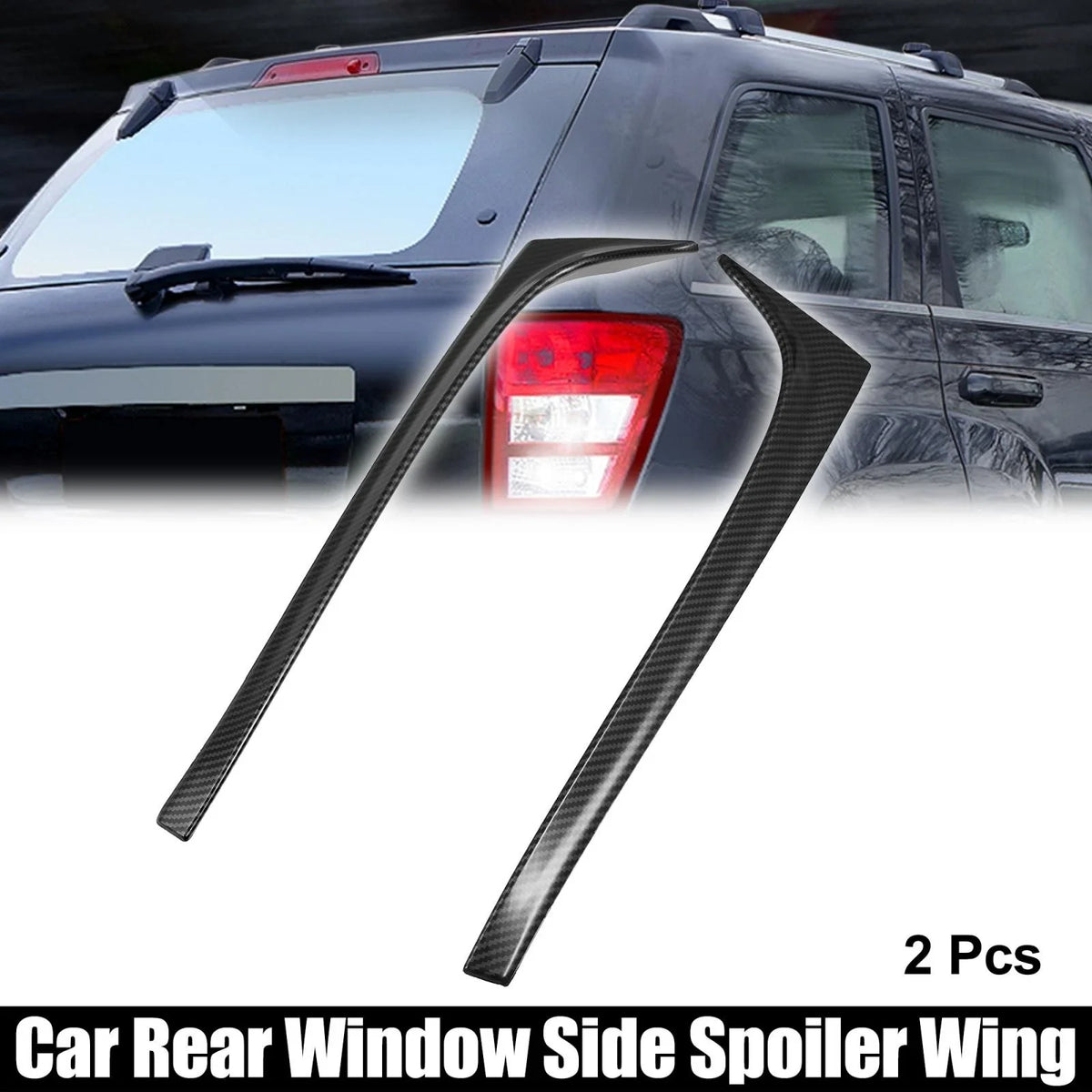 2pcs Black Rear Window Side Spoiler for Volkswagen Golf 7 (2013–2020)