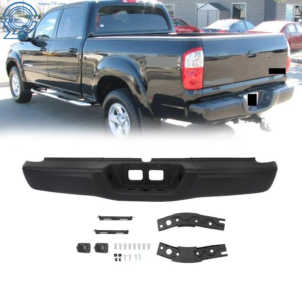 Rear Step Bumper for Toyota Tundra (2000–2006) Steel Black Complete Assembly