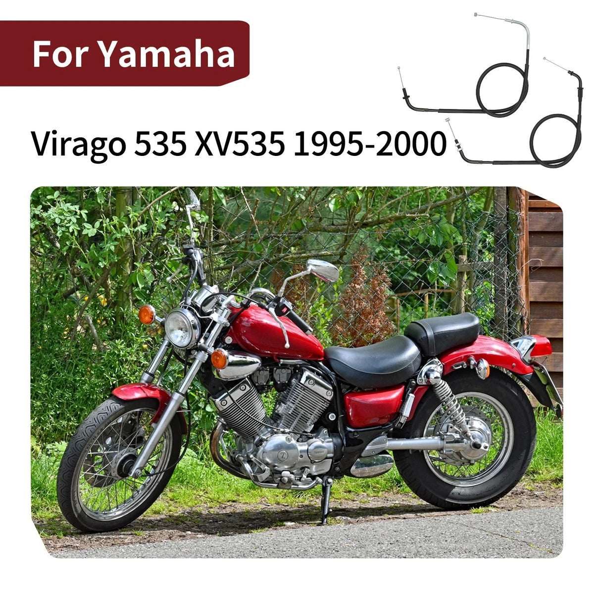 Throttle Cable A & B for Yamaha Virago 535 XV535 (1995–2000)
