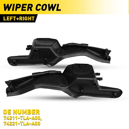 Pair of Windshield Wiper Cowl Trim Panels for 2017-2022 Honda CR-V
