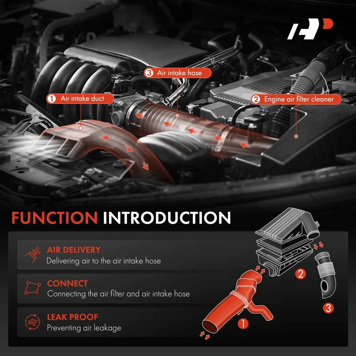 Air Cleaner Intake Duct for 2016 to 2020 Kia Sorento