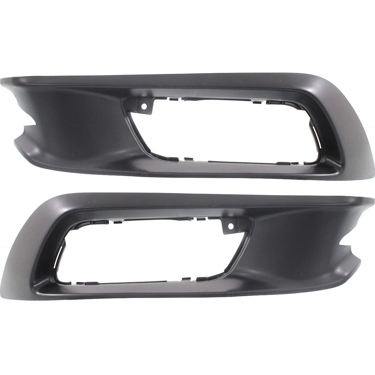 Fog Light Trim Set for Honda Civic (2012) - Left & Right, Textured Black Plastic