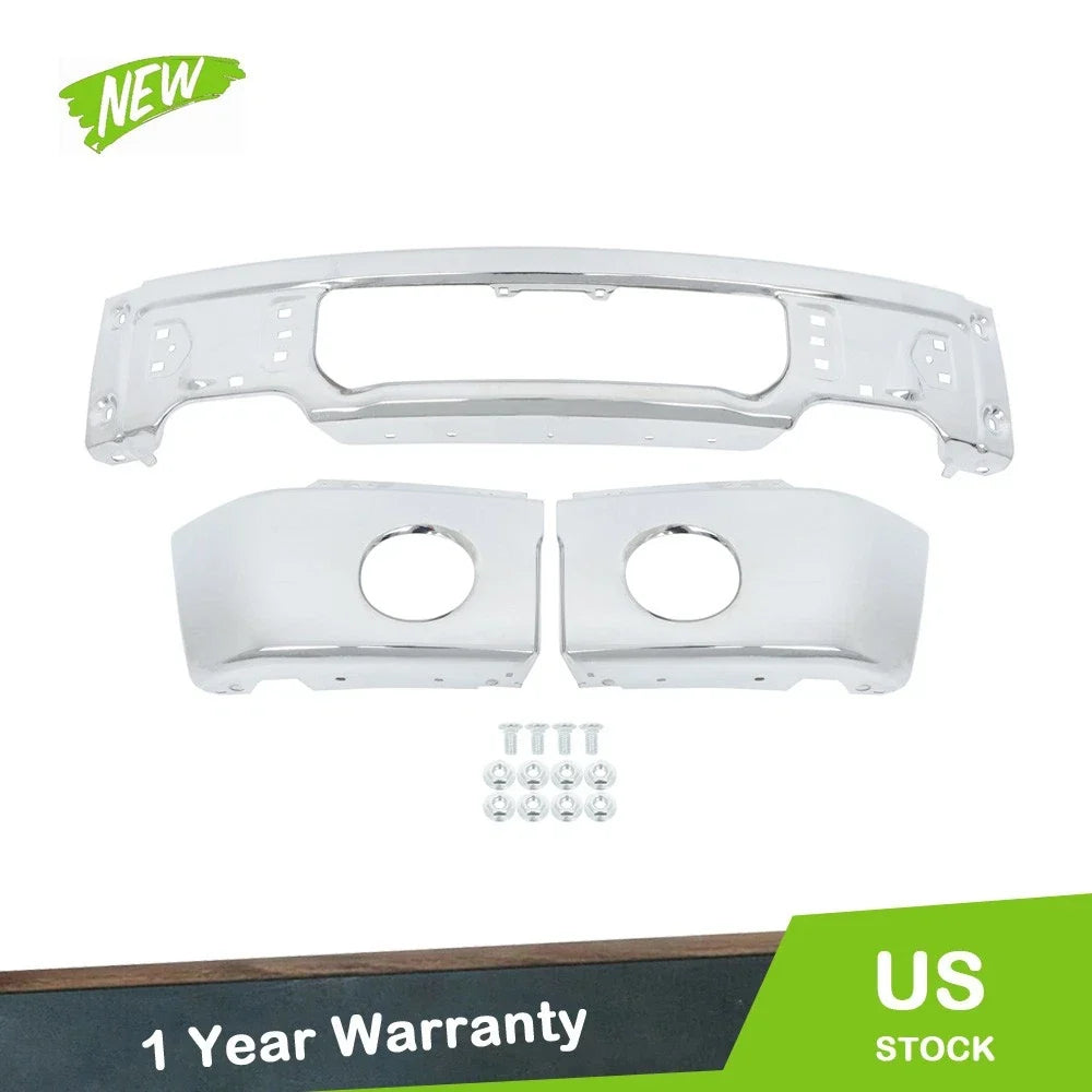 Split Style Front Bumper for Ford F-150 (2009–2015) Steel Chrome