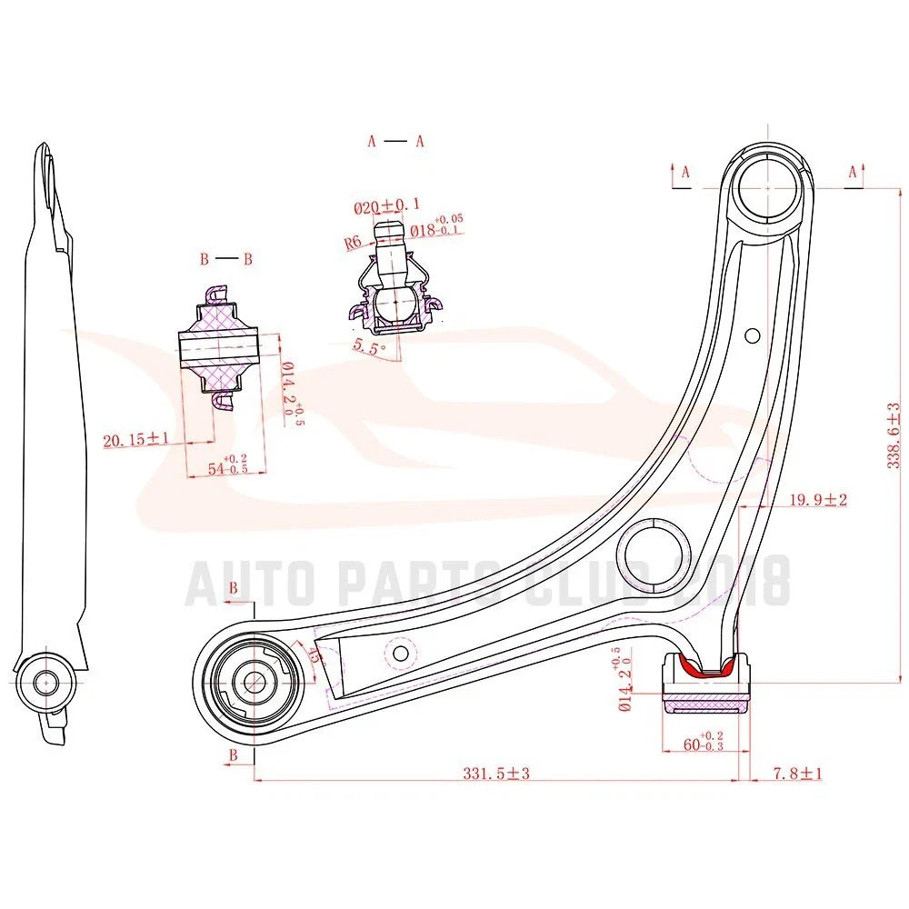 Lower Control Arm Ball Joints Kit for Mazda Tribute (2001–2004)