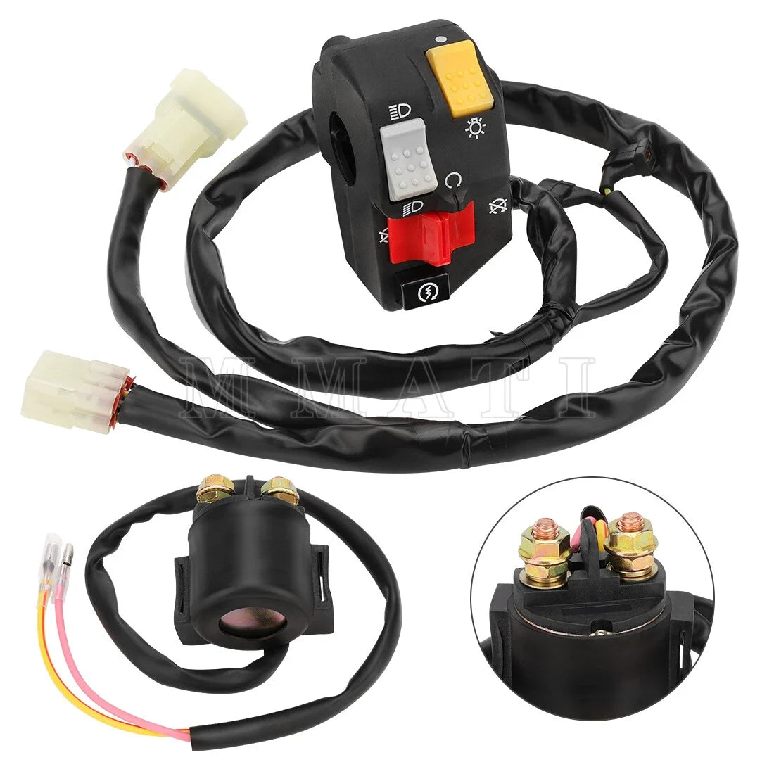 Handlebar Kill Switch with Starter Relay for Honda Sportrax 400EX 1999-2004