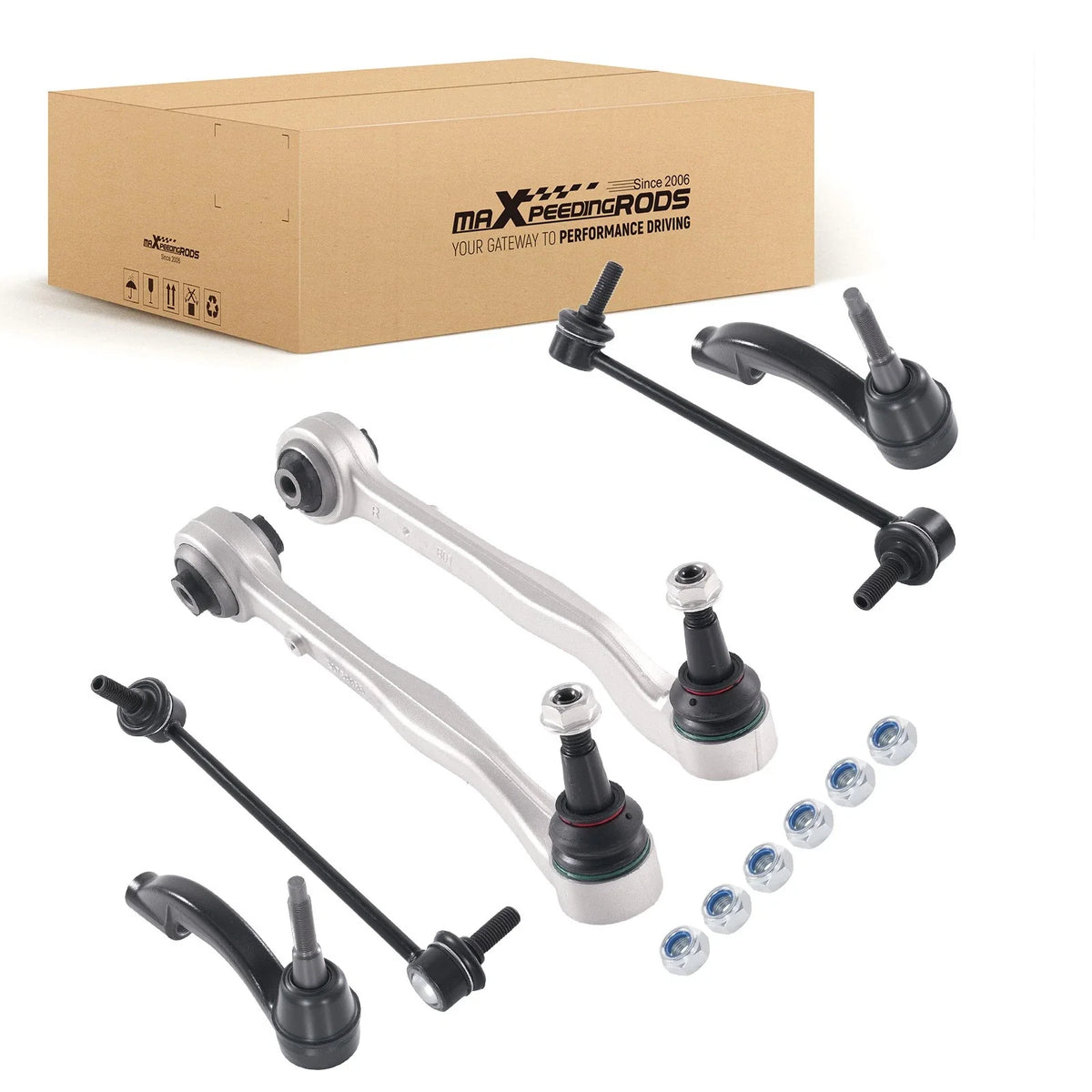 6x Suspension Control Arms Tie Rods for ATS Cadillac 2013 to 2019