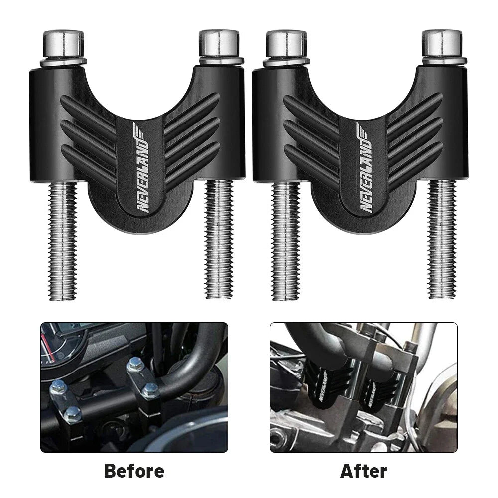 Motorcycle Handlebar Risers 28mm Mount Clamps for Pit Use