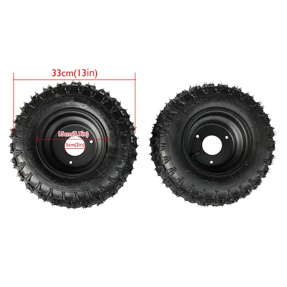 2X 6" Wheel Tire Rim Assembly for Go Kart Drift Trike ATV Quad Bike