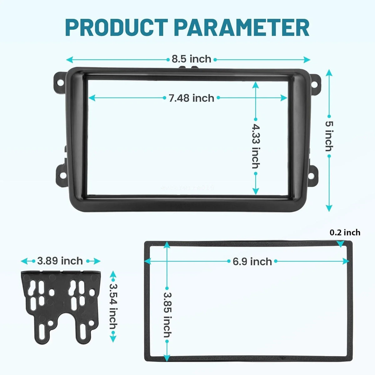 Wire Harness and 2 DIN Stereo Install Dash Kit for VW GLI GTI 2006-2014