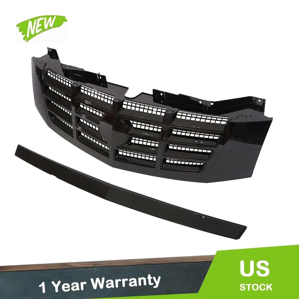 Front Bumper Grille for Cadillac Escalade (2007–2014) Gloss Black