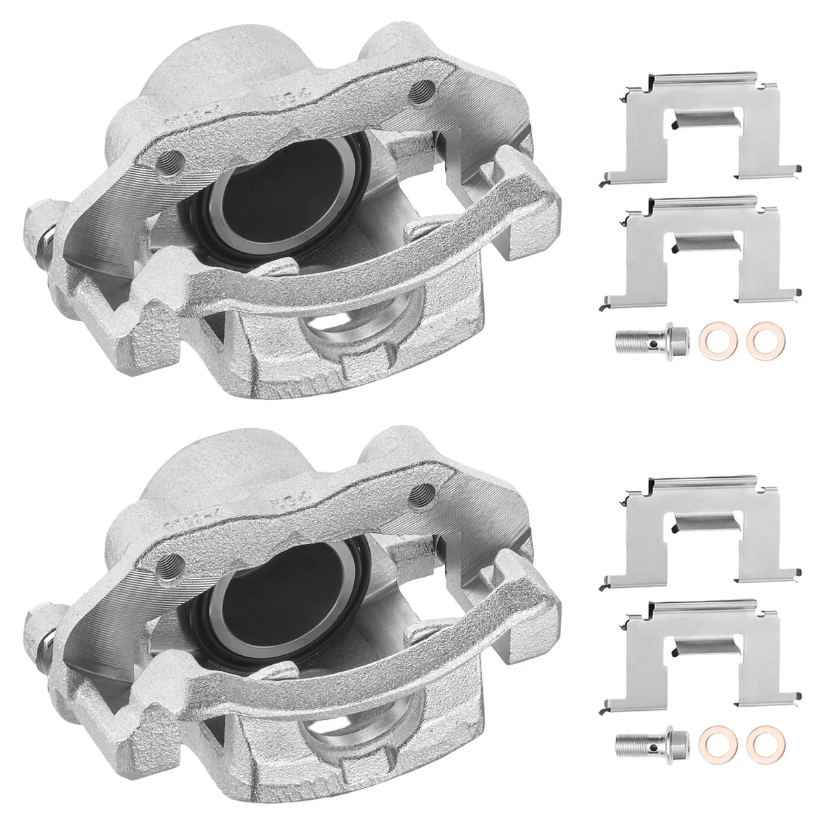 Pair of Front Brake Calipers with Bracket for Nissan Pickup (1986–2004)