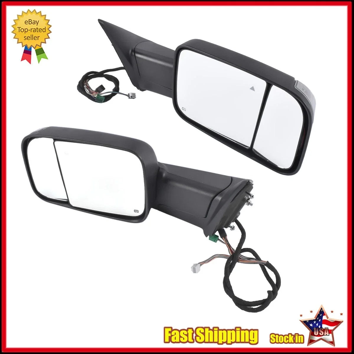 Set of 2 Power Heated Towing Mirrors for Ram 2500 3500