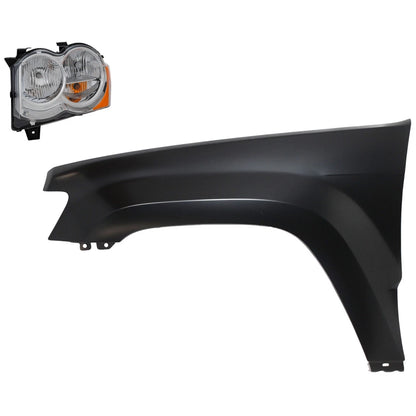 Driver Left Side Headlight for Jeep Grand Cherokee (2008–2010)