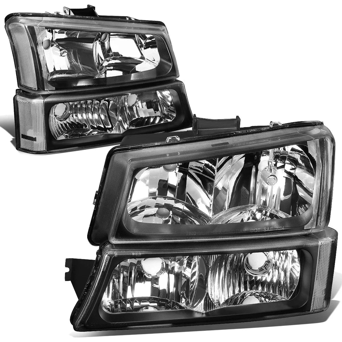 Headlight, Clear Bumper, 3D LED Bar Tail Light Kit for Silverado (2003–2007)
