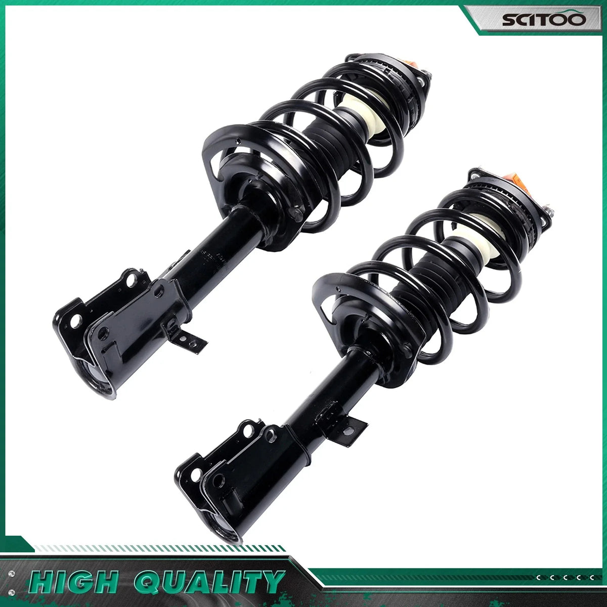 Front Pair of Strut Coil Spring Assemblies for 2009–2019 Dodge Journey