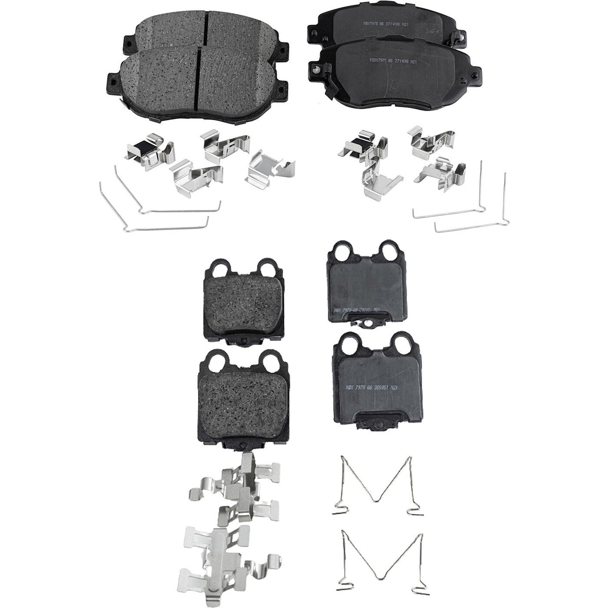 Complete Set of 4 Ceramic Brake Pads for Lexus SC430, IS300