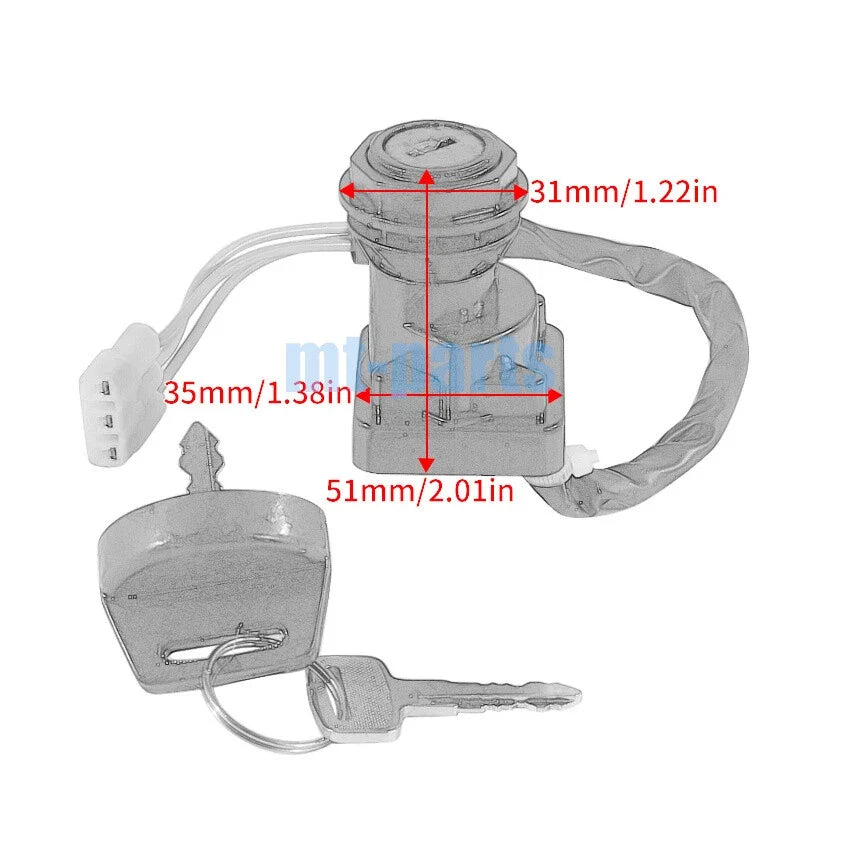 2000-2007 Arctic Cat 400 Manual/500 Automatic Ignition Switch & Keys