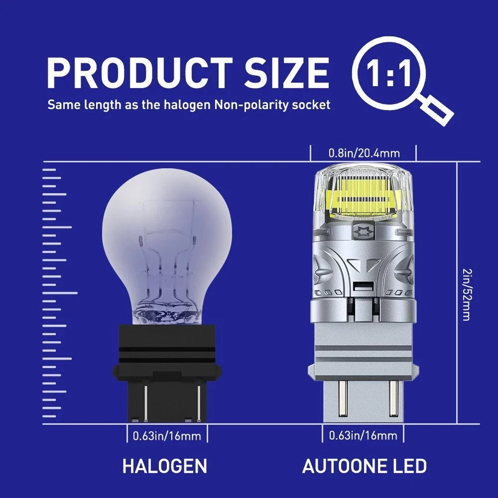 Set of 2 LED Reverse Backup Light Bulbs 3156 3157 4157 for Autoone