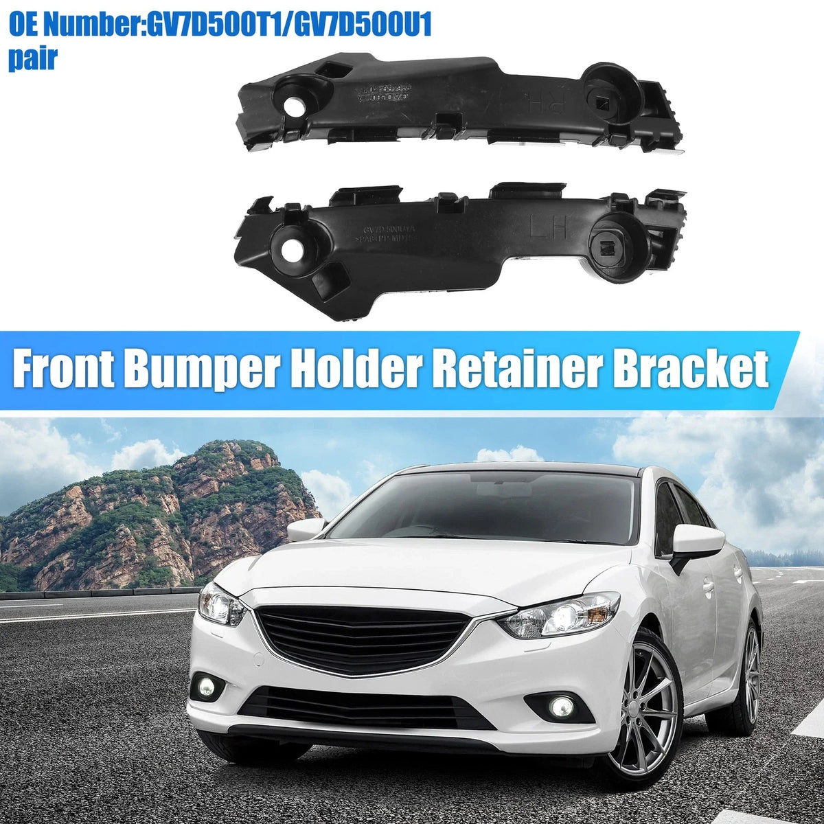 Pair Front Bumper Bracket No.GV7D500T1 for Mazda 6 (2007–2012)