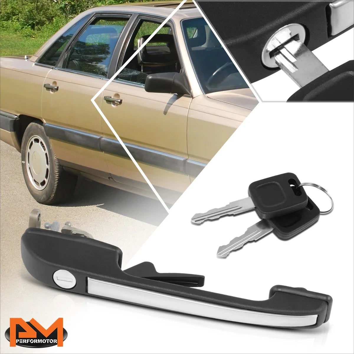 Front Right Keyhole Door Handle for Audi 5000 Quattro 1984-1988