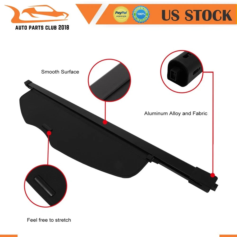 Trunk Shield Cargo Cover for Acura MDX 2007 to 2013