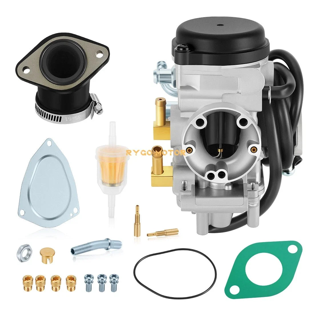 Carburetor & Intake Boot Assembly for LT-F250F LTF250 LTF300F 1999-2002