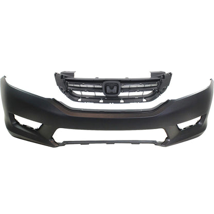 Bumper Cover Kit for Honda Accord (2013–2015) Sedan Front with Grille Primed