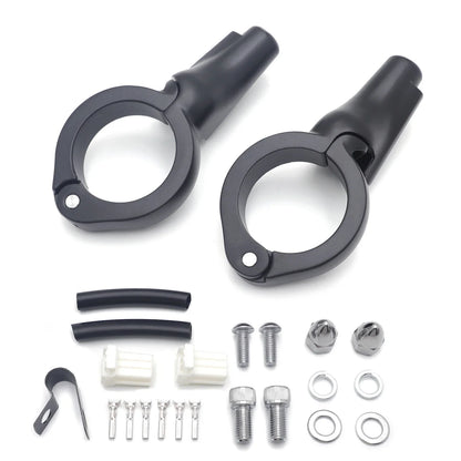 Turn Signal Relocation Kit - Flat Black for FXD Dyna 2008-2017