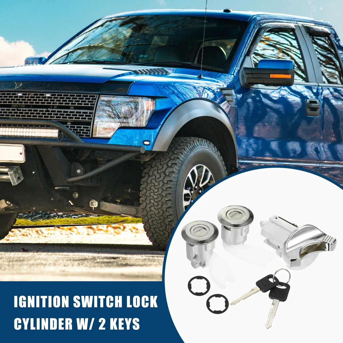 Set of 1 Ignition Switch Lock Cylinder for Ford Aerostar (1994) - 2 Keys