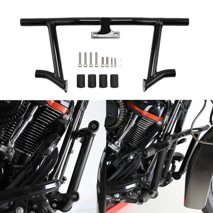 Black Engine Guard for Harley Electra Glide 2009–2023, Highway Crash Bar