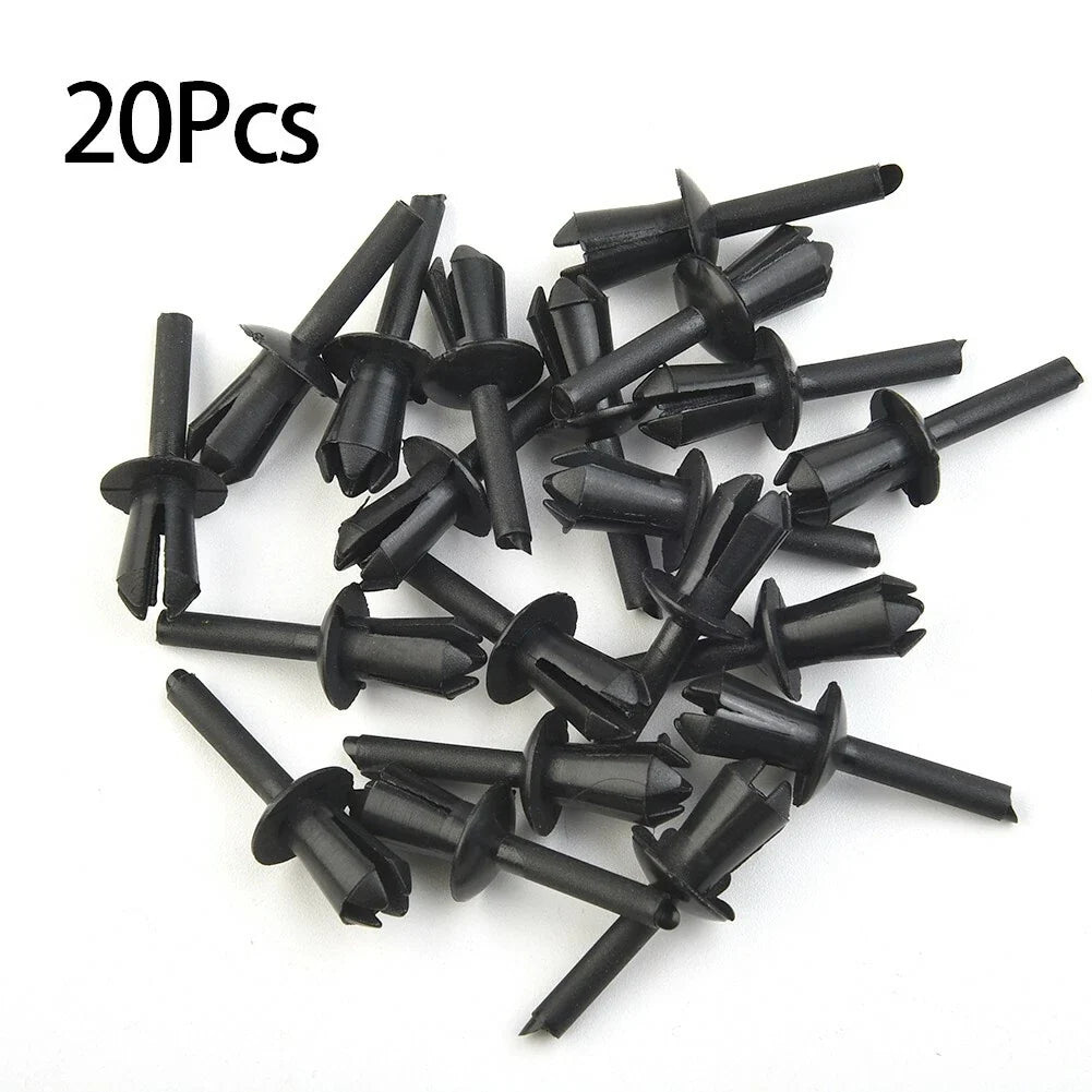 20x Black Rivet Clip for BMW E12 E28 E30 E34 E36 E39 E46 E60 E6