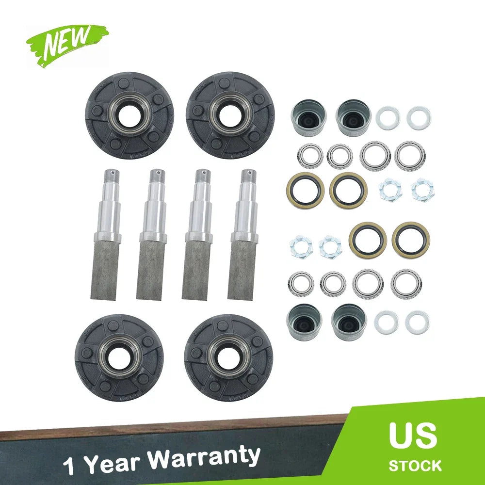 Set of 4 Trailer Hub Kits for 5 on 5.45" Spindle