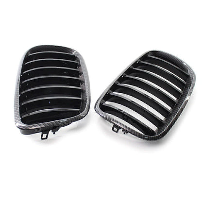 Carbon Style Grille - Gloss Black for X5 X6 E70 E71 (2008-2013)