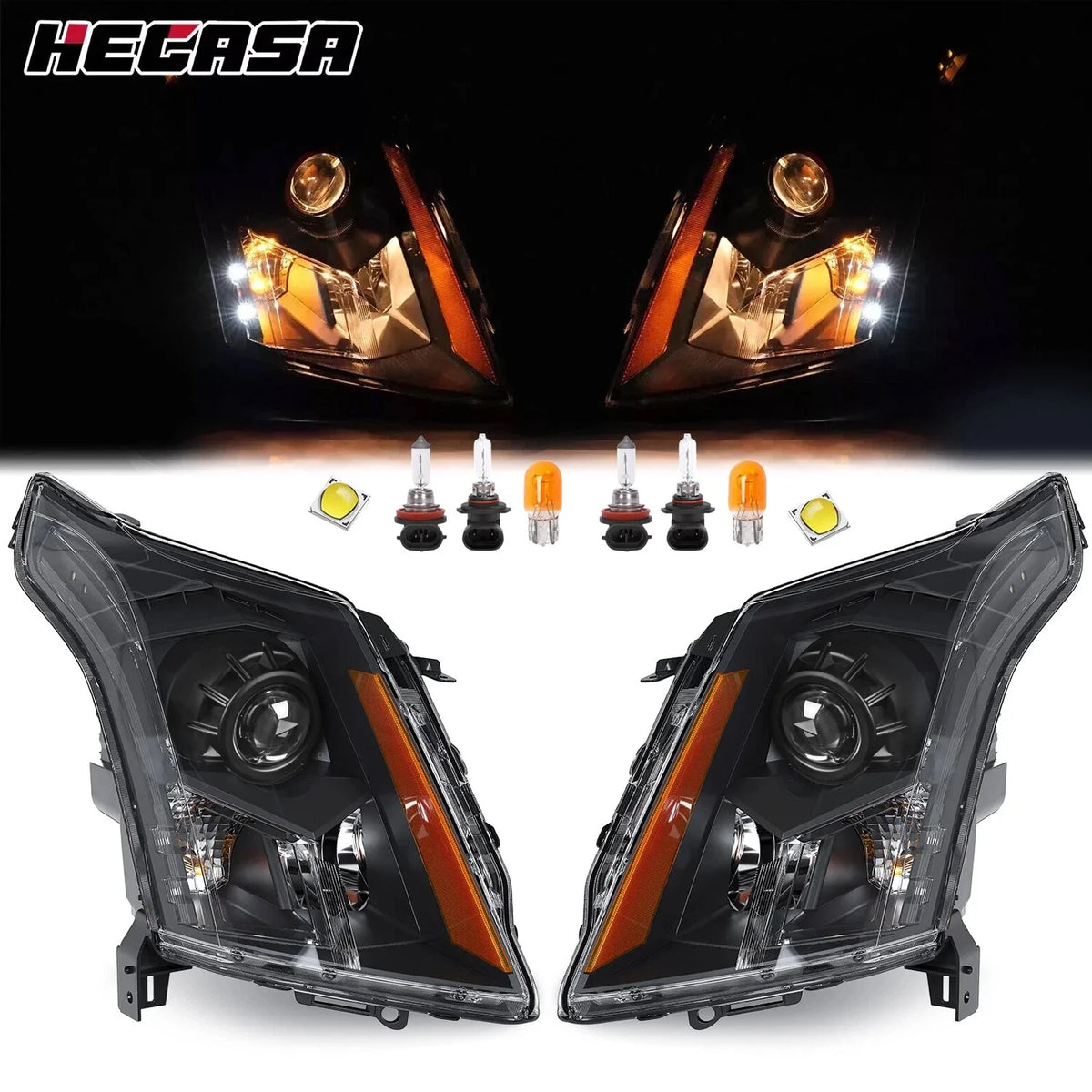 LED Projector Headlights Set for Cadillac SRX 2010-2016 - Left & Right